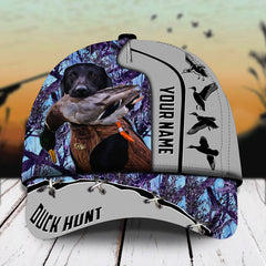 Maxcorners Dog Hunter Camo Pattern 3D Multicolor Personalized Cap