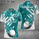 Max Corner Customized Name Addicted Fire Golf Ball Multicolor Sport Jersey Pattern Custom 3D Polo Shirt