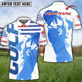 Maxcorners Sport Jersey Skin Golf Ball Golf Lover Shadow Art US Flag Multicolor Option Customized Name 3D Shirt