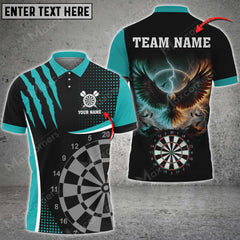 Maxcorners Darts Eagle Lightning Color Options Personalized Name, Team Name Unisex 3D Shirt
