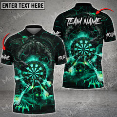 Maxcorners Darts Ghost Reaper Dartboard Pattern Color Options Personalized Name, Team Name Unisex 3D Shirt