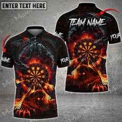 Maxcorners Darts Ghost Reaper Dartboard Pattern Color Options Personalized Name, Team Name Unisex 3D Shirt