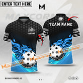 Maxcorners Pickleball Multicolor Fire Pattern Personalized Name, Team Name 3D Shirt (Copy)