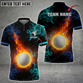 Max Corner Customized Name Flame Golf Pattern Multicolor Sport Jersey Pattern Custom 3D Polo Shirt