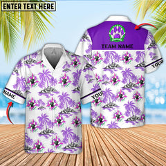 Maxcorners Bowling Tropical Roll Multicolor Options Personalized Name, Team Name 3D Hawaiian Shirt