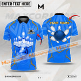 Maxcorner Bowling Ball & Pins Gold Line Pattern Multicolor Option Customized Name 3D Shirt (4 Colors)