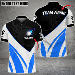 Maxcorners Golf Fire Ball Plus Multicolor Option Customized Name 3D Shirt