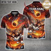 Maxcorners Bowling Pterodactyl Meteor Firestorm Multioptions Customized Name, Team Name 3D Shirt (5 Colors)