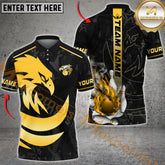 Maxcorners Bowling Golden Eagle Flame Impact Multicolor Options Personalized Name, Team Name 3D Shirt (4 Colors)