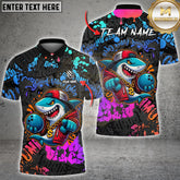 Maxcorners Bowling Graffiti Shark Street Art Graphic Multioptions Customized Name, Team Name 3D Shirt (5 Colors)