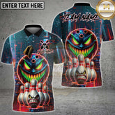 Maxcorners Bowling Monster Customized Name, Team Name 3D Shirt (4 Colors)