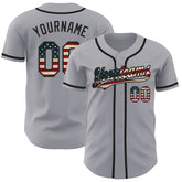 Maxcorners Custom Red Vintage USA Flag-Cream Premium Baseball Jersey LM0210