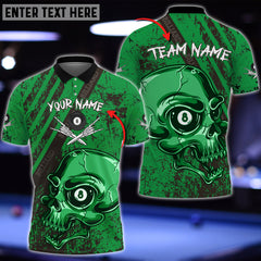 Maxcorners Billiards Ball Skull Personalized 3D Shirt