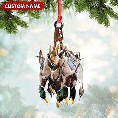 Maxcorners Custom Duck Hunting Acrylic Ornament - Personalized Waterfowl Christmas Decoration LM0411