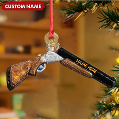 Maxcorners Personalized Shotgun Christmas Ornament - Custom Name Gift for Hunters & Outdoorsmen LM0411