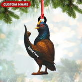 Maxcorners Personalized Funny Bird Ornament - Custom Christmas Gift for Hunters & Bird Lovers LM0411