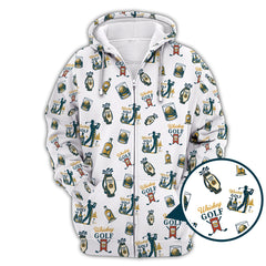 Maxcorners Whiskey Golf Shirt, Pattern Golf Polos For Men's, Golf Gift For Golfers