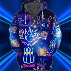 Maxcorners Bowling Neon 3D Shirt
