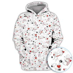 Maxcorners Funny Dachshund Polos For Golfer, Cupid Dog Pattern Golf Shirt, Golf Gift For Golfer