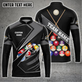 Maxcorners Billiards Sport Personalized Name, Team Name Unisex Love Sleeve Zipper ( More Color Options )