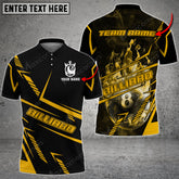 Maxcorners Billiards Ball 8 Cyber Fire Multicolor Options Personalized Name 3D Shirt (6 Colors)