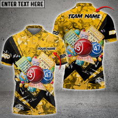 Maxcorners Bingo Grunge Zig Zag Multicolor Option Customized Name 3D Shirt