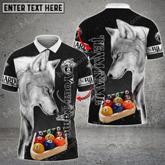 Maxcorners Billiards Ball 9 Leader Of The Wolf Pack Personalized Name 3D Shirt (Multi Color Options)