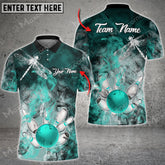 Maxcorners Bowling Ball And Pins Paradise Dream Multicolor Option Customized Name 3D Shirt (4 Colors)