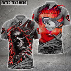 Maxcorners Golf Reaper Multicolor Option Customized Name 3D Shirt