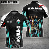 Maxcorners Bowling Ball And Pins The Fury Of Thunder Multicolor Option Customized Name 3D Shirt (4 Colors)