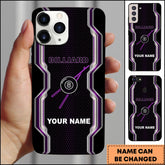 Maxcorners Neon Billiard 8 Ball Purple Personalized Phone Case