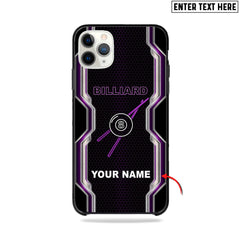 Maxcorners Neon Billiard 8 Ball Purple Personalized Phone Case