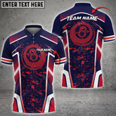 Maxcorners Billiards Point Ball 8 Personalized Name, Team Name Unisex Shirt ( Multicolor Options )