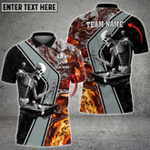 Maxcorners Billiards Skeleton Water Color Multicolor Option Customized Name 3D Shirt