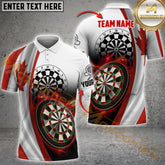 Maxcorners Canada Flag Darts Polo Shirt Custom Darts Shirt