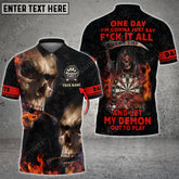 Maxcorners Darts Smoke Skull Personalized Name Unisex 3D Shirt ( More Color Options )