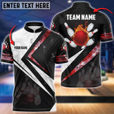 Maxcorners Smoky Flame Bowling And Pins Multicolor Option Customized Name 3D Shirt