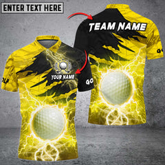 Maxcorners Golf Thunder Breaker Multicolor Option Customized Name 3D Shirt