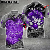 Maxcorners Bowling Ball And Pins Capricorn Symbol Multicolor Option Customized Name 3D Shirt (4 Colors)