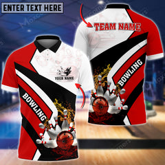 Maxcorners Hydro Bowling And Pins Multicolor Option Customized Name 3D Shirt