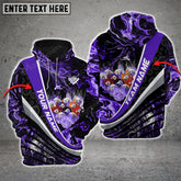 Maxcorners Billiards Red Thunder Multicolor Option Customized Name 3D Hoodie