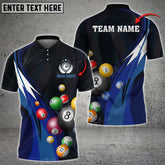 Maxcorners Billiards Colorful Abstract Liquid Multi Color Options Personalized Name 3D Shirt (4 Colors)