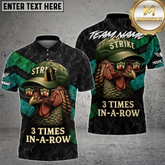 Maxcorners Bowling Shirt Funny Turkey Strike Multioptions Personalized Name, Team Name Unisex 3D Shirt (4 Colors)