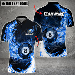 Maxcorners Breath Of Fire Billiards Personalized Name, Team Name 3D Shirt ( 6 Colors )