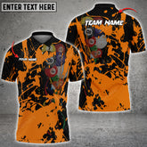 Maxcorners Billiard Grunge Multi Color Personalized Name 3D Shirt
