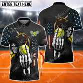 Maxcorners Tennis Shut Up And Serve Reaper Lover Multicolor Options Customized Name 3D Shirt ( 4 Colors )