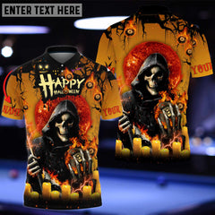 Maxcorners Billiards Halloween Ghoulish Personalized Name 3D Shirt