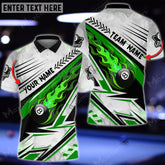 Maxcorners Billiards Ball Fire Speed Texture Multicolor Options Customized Name 3D Shirt