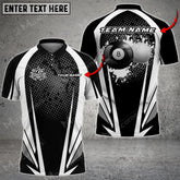Maxcorners Billiards 8 Ball & Cue Ball Multicolor Options Personalized Name 3D Shirt (6 Colors)