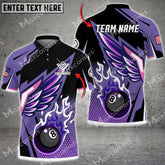 Maxcorners Billiards Cool Wings Multicolor Options Personalized Name 3D Shirt (6 Colors)